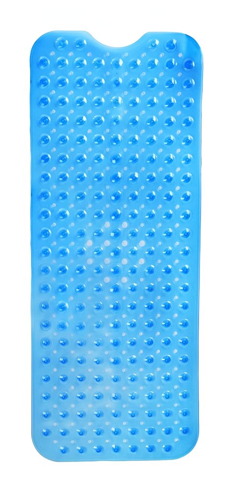 40" Translucent Blue Bubbles Non Slip Bathtub Mat  Warm Home View