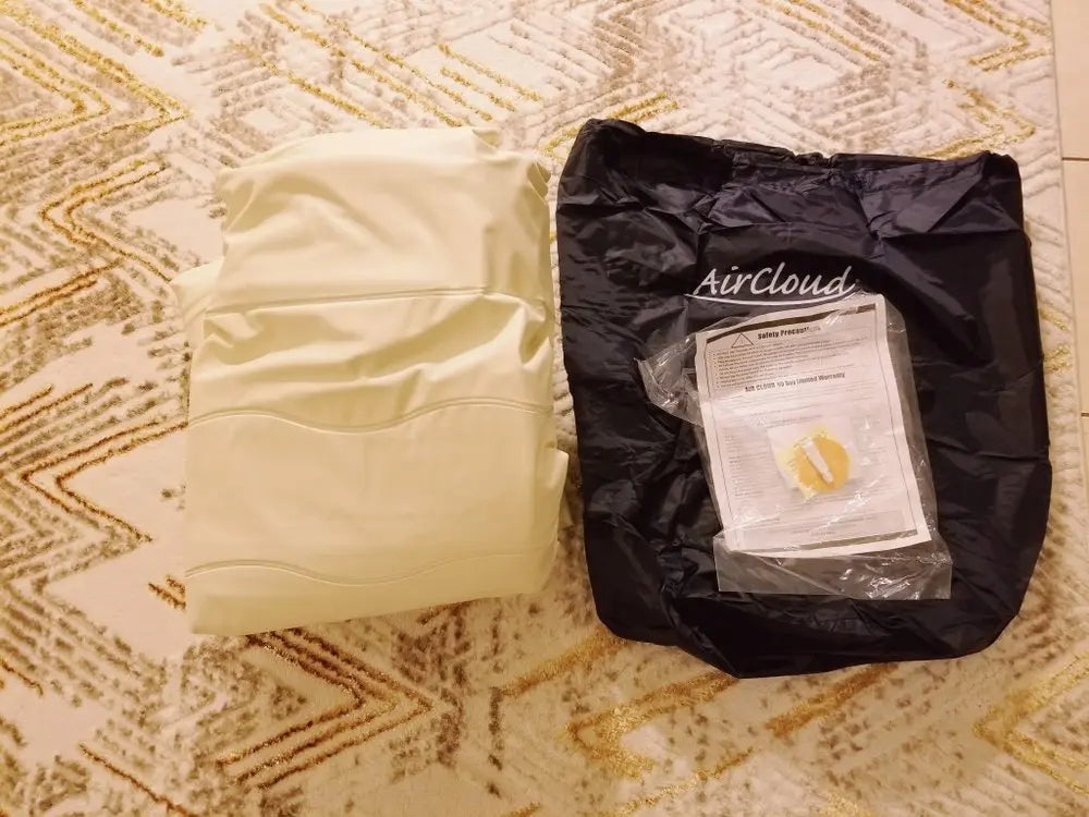 Dreamy Golden Inflatable Queen Size Air Mattress  Warm Home View