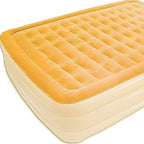 Dreamy Golden Inflatable Queen Size Air Mattress  Warm Home View