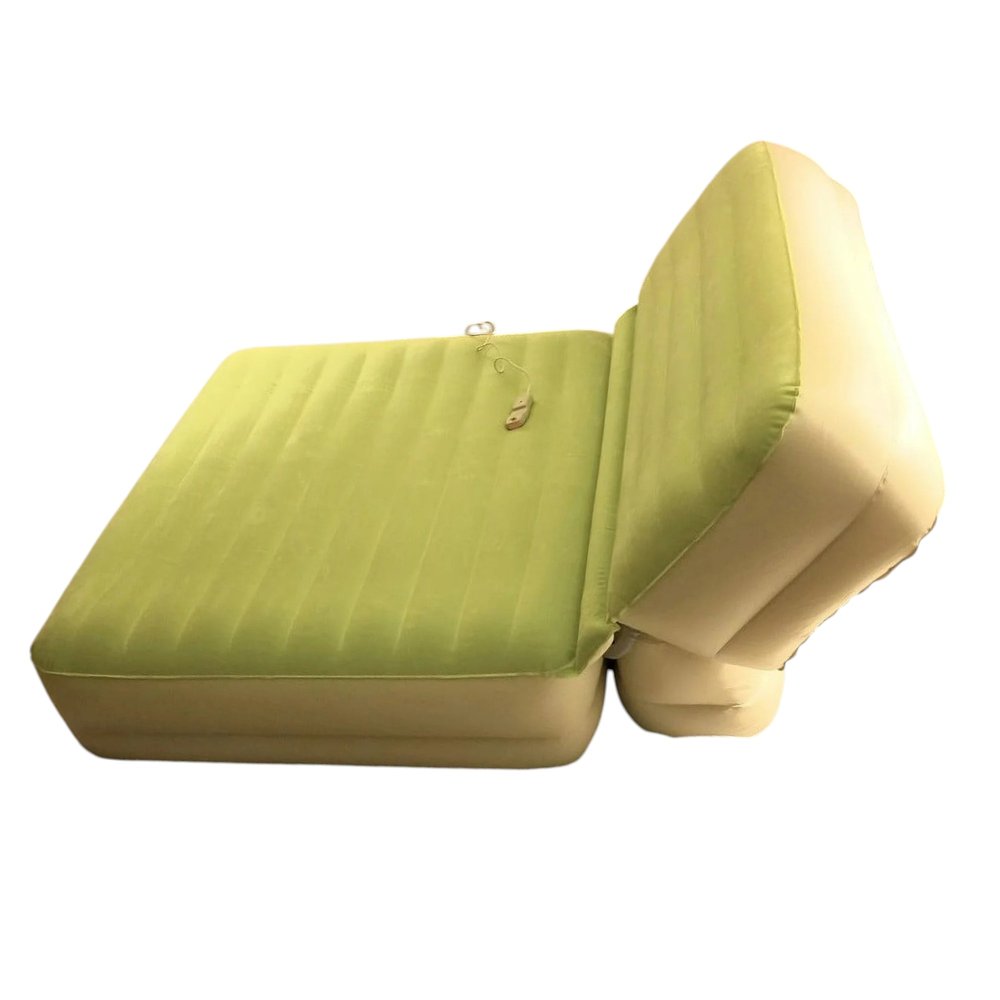Incline Adjustable Moss Green Inflatable Queen Size Air Mattress  Warm Home View