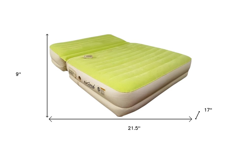 Incline Adjustable Moss Green Inflatable Queen Size Air Mattress  Warm Home View