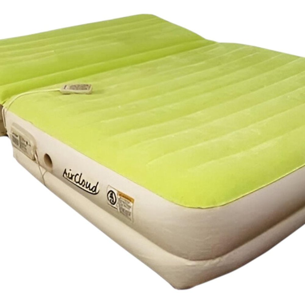 Incline Adjustable Moss Green Inflatable Queen Size Air Mattress  Warm Home View