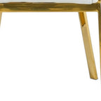 White and Gold Upholstered Faux Leather Dining Arm Chair  Warm Home View