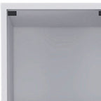 White Bathroom Storage Cabinet with Glass Door and Sliding Drawers  Warm Home View