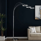 LED Three Ring Hong Kong  Arc Floor lamp // Chrome, Not Dimmable  Warm Home View