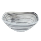 Set of Two 6" Gray And White Alabaster Glass Square Candy or Nut Bowls  Warm Home View