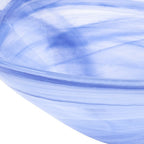 Set of Two 6" Blue And White Alabaster Glass Square Candy or Nut Bowls  Warm Home View