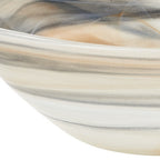 Set of Two 6" Taupe And White Alabaster Glass Square Candy or Nut Bowl  Warm Home View