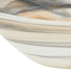Set of Two 6" Taupe And White Alabaster Glass Square Candy or Nut Bowl  Warm Home View