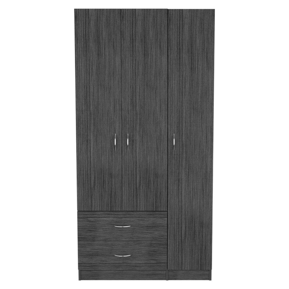 71" Gray And White Wood Two Drawer Combo Dresser  Warm Home View