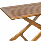 43" Brown Solid Wood Folding Outdoor Picnic Table  Warm Home View