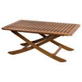 43" Brown Solid Wood Folding Outdoor Side Table  Warm Home View