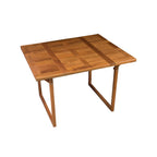 45" Brown Solid Wood Folding Outdoor Side Table  Warm Home View