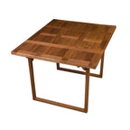 45" Brown Solid Wood Folding Outdoor Side Table  Warm Home View