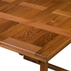 45" Brown Solid Wood Folding Outdoor Side Table  Warm Home View