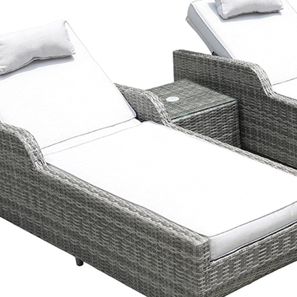 Twelve Piece Outdoor Gray Wicker Multiple Chairs Seating Group Fire Pit Included with White Cushions  Warm Home View