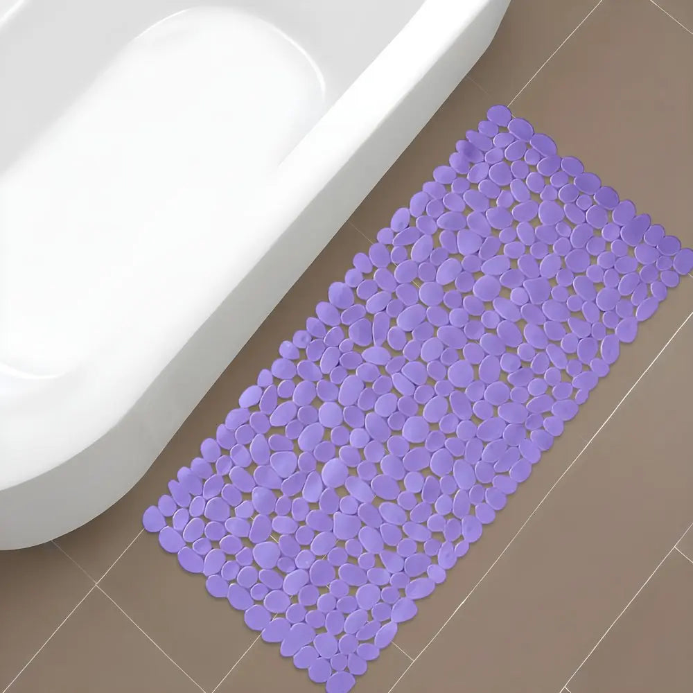 35" Purple Spa Pebbles Non Slip Bathtub Mat  Warm Home View