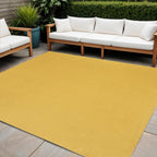 9' Yellow Square Indoor Outdoor Area Rug  Warm Home View