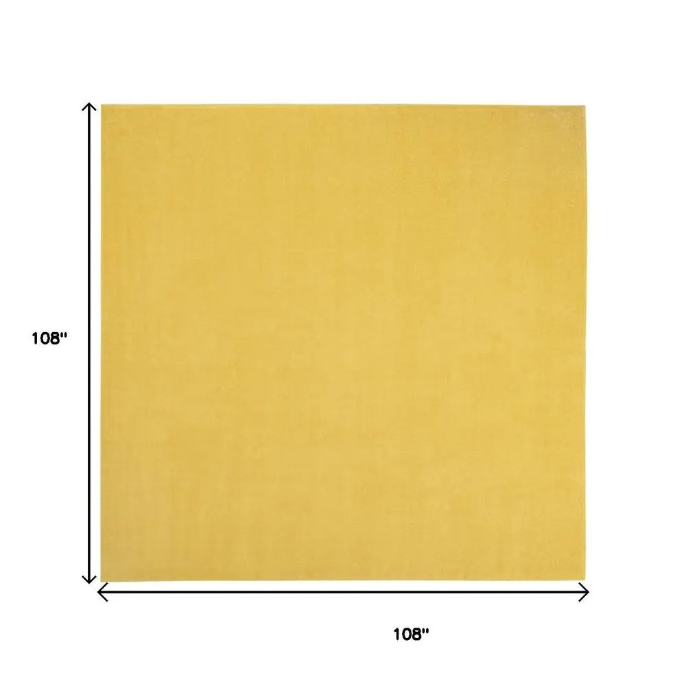 9' Yellow Square Indoor Outdoor Area Rug  Warm Home View