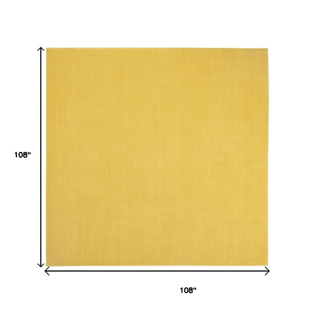 9' Yellow Square Indoor Outdoor Area Rug  Warm Home View