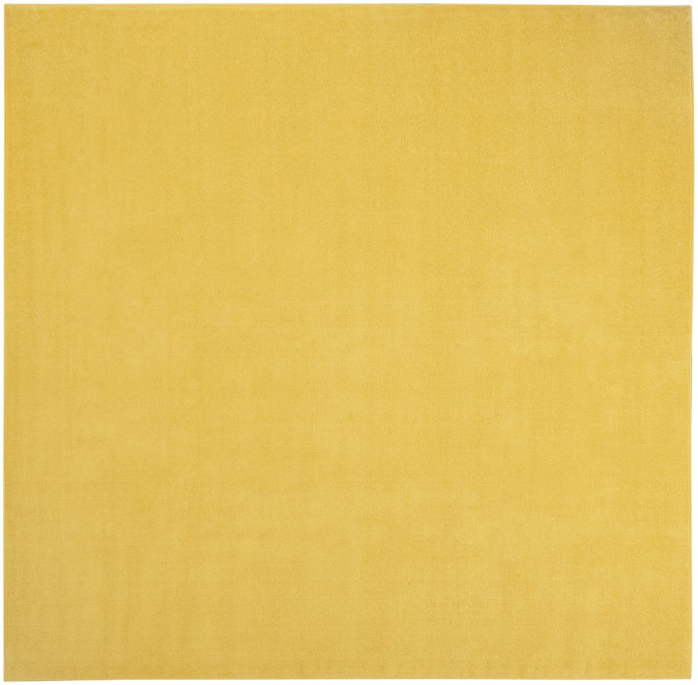 9' Yellow Square Indoor Outdoor Area Rug  Warm Home View