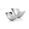Set of Two Mod Aluminum Scoop Centerpiece Bowls  Warm Home View