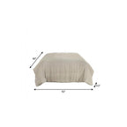Stone Queen Linen Dry Clean Only Polyester Down Alternative Comforter  Warm Home View