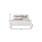 White Wood Full Bed Frame  Warm Home View