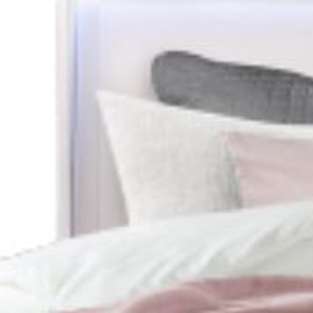 White Wood Full Bed Frame  Warm Home View