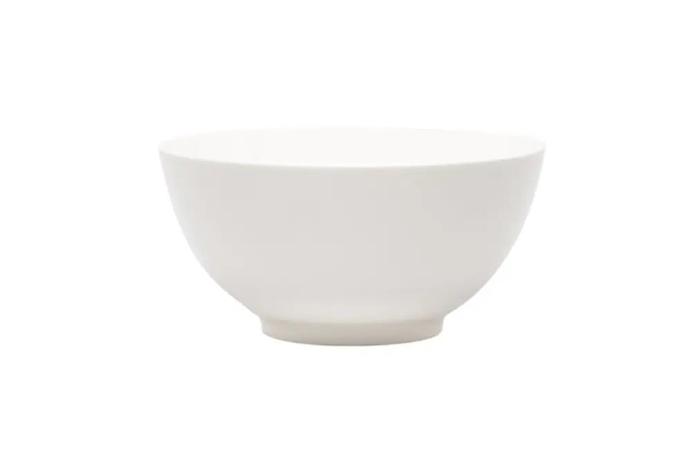 White Porcelain Large Round Serve Bowl  Warm Home View