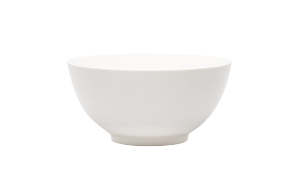 White Porcelain Large Round Serve Bowl  Warm Home View
