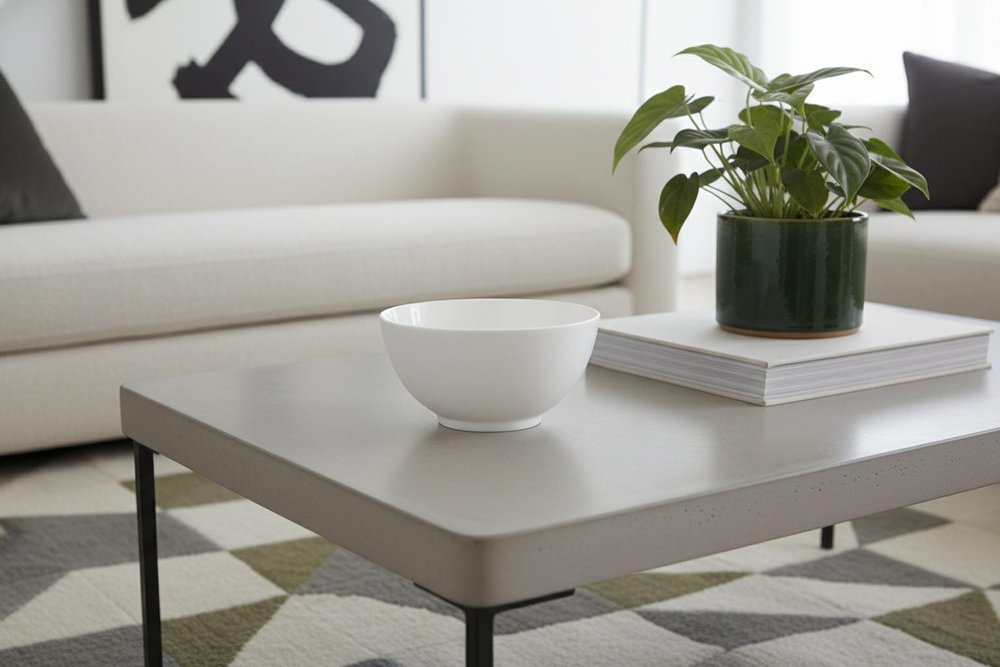 White Porcelain Large Round Serve Bowl  Warm Home View