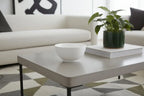 White Porcelain Large Round Serve Bowl  Warm Home View
