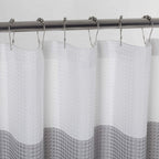 72" White And Gray Striped Shower Curtain  Warm Home View