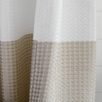 72" White And Taupe Striped Shower Curtain  Warm Home View