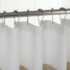 72" White And Taupe Striped Shower Curtain  Warm Home View