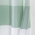 72" White And Green Striped Shower Curtain  Warm Home View