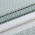 72" White And Green Striped Shower Curtain  Warm Home View