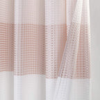 72" White And Pink Striped Shower Curtain  Warm Home View