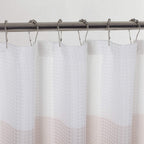 72" White And Pink Striped Shower Curtain  Warm Home View