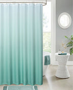 72" White And Sea Green Ombre Shower Curtain  Warm Home View