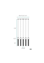 Sparkling Night Cylinder Chandelier // 5 Light  Warm Home View