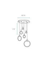 Hong Kong LED Circular Chandelier // Chrome  Warm Home View