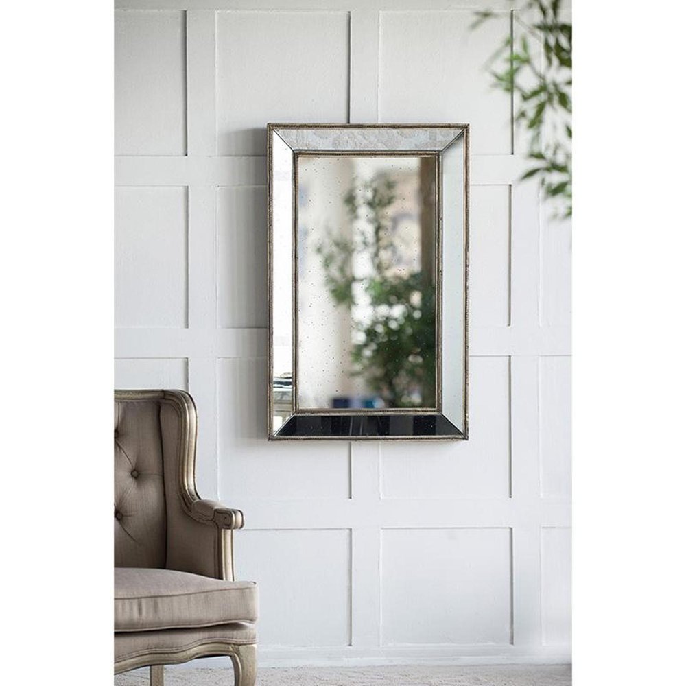 43" Silver Wood Framed Accent Mirror  Warm Home View