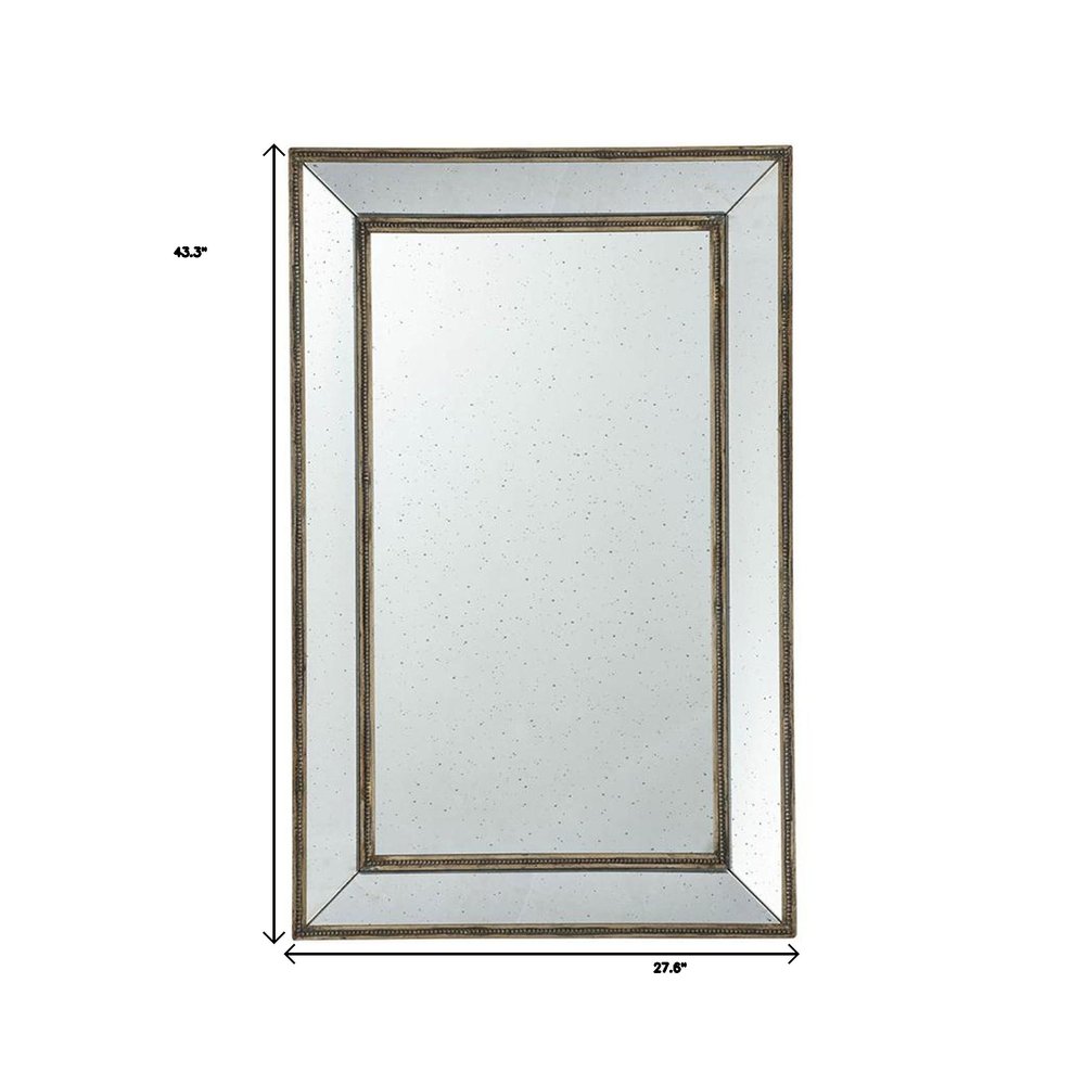 43" Silver Wood Framed Accent Mirror  Warm Home View