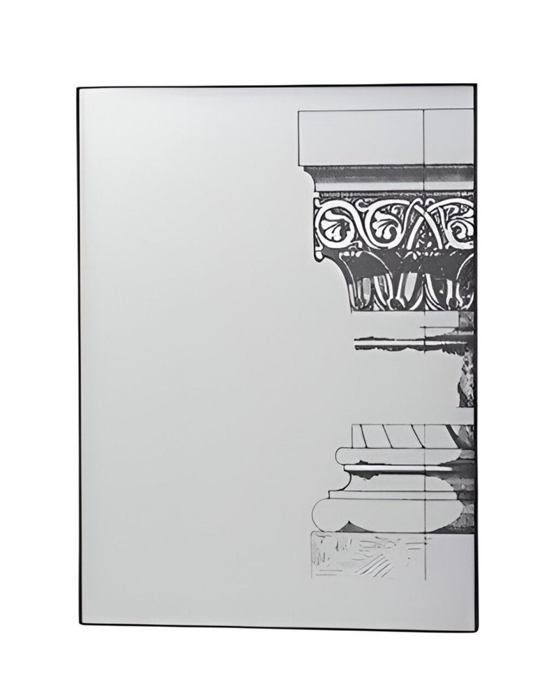 Set of Six Decorative Antiqued Glass Black Metal Framed Mirror Set  Warm Home View