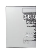Set of Six Decorative Antiqued Glass Black Metal Framed Mirror Set  Warm Home View