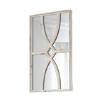 Set of Two White Wood Framed Accent Mirror  Warm Home View