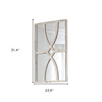 Set of Two White Wood Framed Accent Mirror  Warm Home View