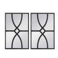 Set of Two Black Wood Framed Accent Mirror  Warm Home View
